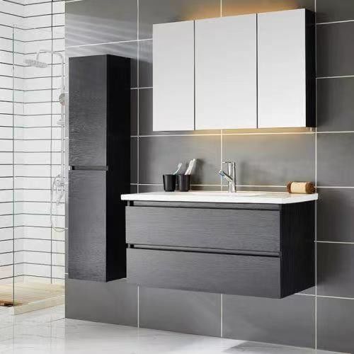Handle-Free Design Multifunctional Bathroom Vanity Cabinet for Bathroom 38-46 in Width