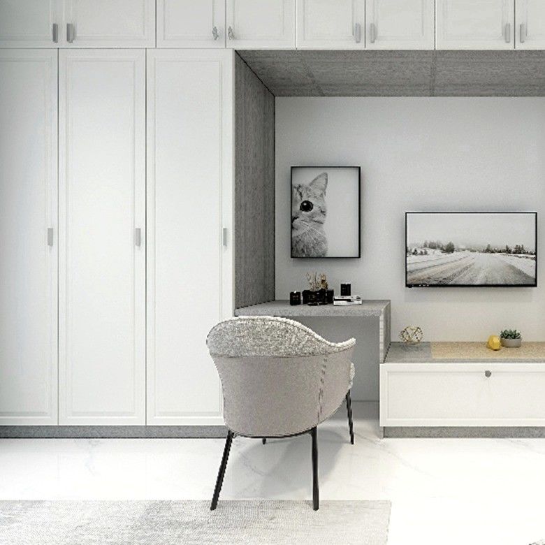 Modern Style 3 Door Wardrobe with Mirror Dressing Table YALIG Custom Made Solid Wood