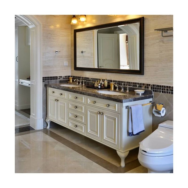 Waterproof Bathroom Cabinet Vanity with Customized Color Artificial Quartz Stone Sink
