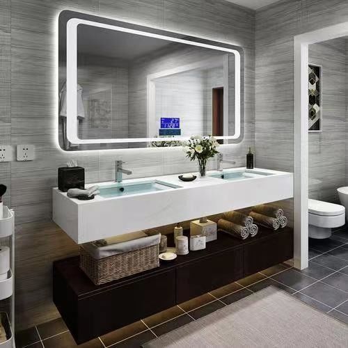 Waterproof Bathroom Cabinet Vanity with Customized Color Artificial Quartz Stone Sink