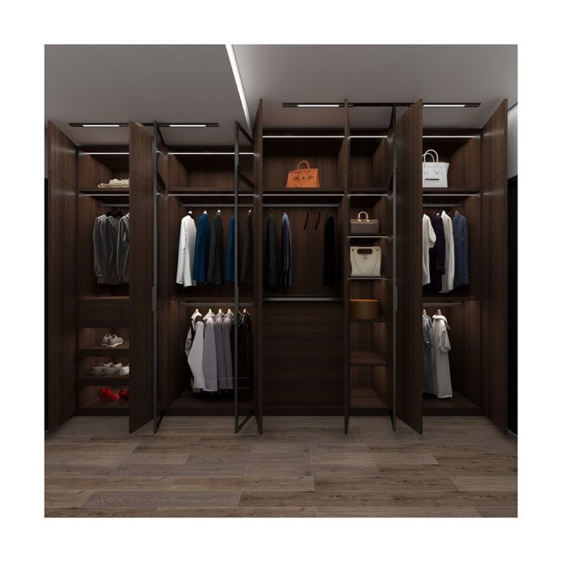Mail Packing N Wooden Bedroom Dressing Table with 8 Sliding Door Aluminium Wardrobe