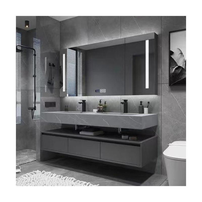 Customized Italian Bathroom Vanity with LED Mirror YALIG Customizable Color and Design