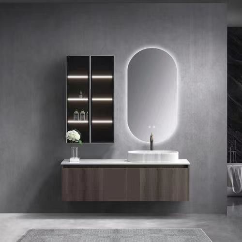 Customized Italian Bathroom Vanity with LED Mirror YALIG Customizable Color and Design