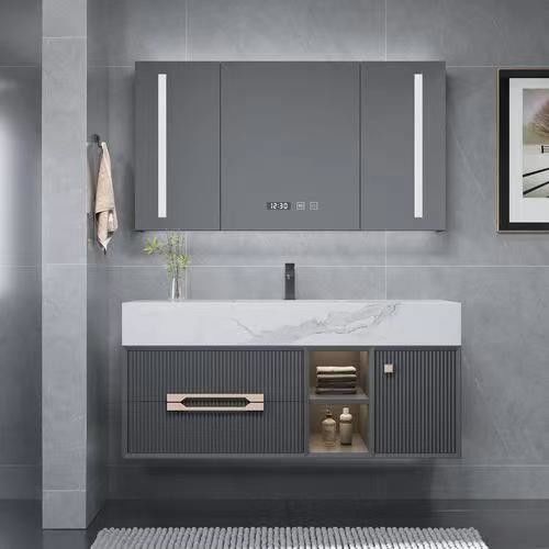 Customized Italian Bathroom Vanity with LED Mirror YALIG Customizable Color and Design