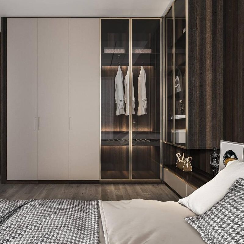 Contemporary Luxury Glass Closet Wardrobe Design for Home Villa Hotel and Apartment