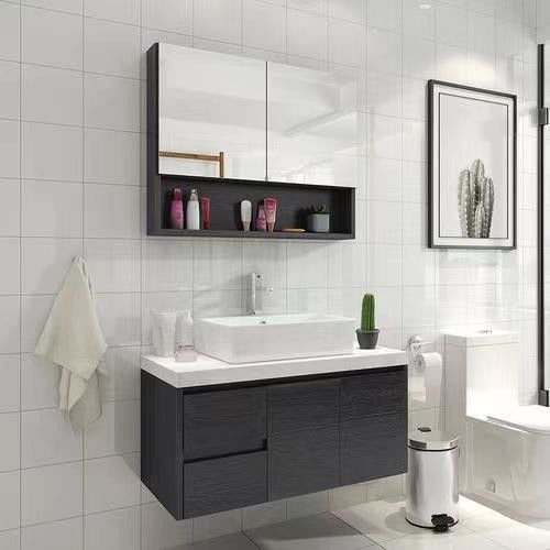 Customized Designs and MDF Door Material in YALIG Floating Vanity Set for Modern Bathrooms
