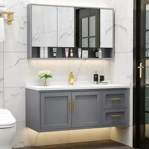 Customized Designs and MDF Door Material in YALIG Floating Vanity Set for Modern Bathrooms