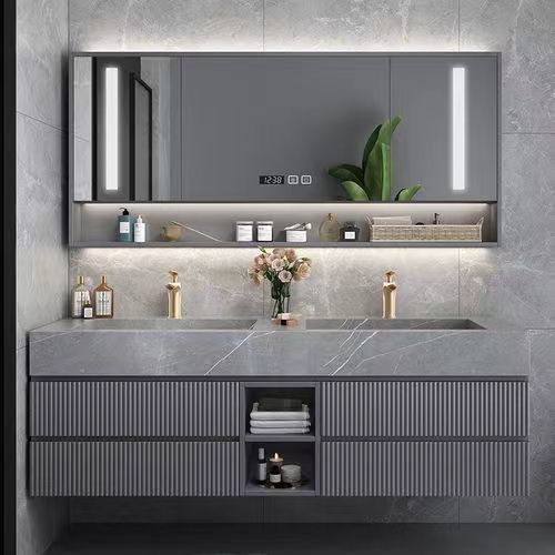 Customized Designs and MDF Door Material in YALIG Floating Vanity Set for Modern Bathrooms