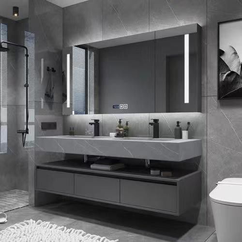 Add Elegance to Your Bathroom with Luxury Custom Wash Basin and Floating Vanity Cabinet