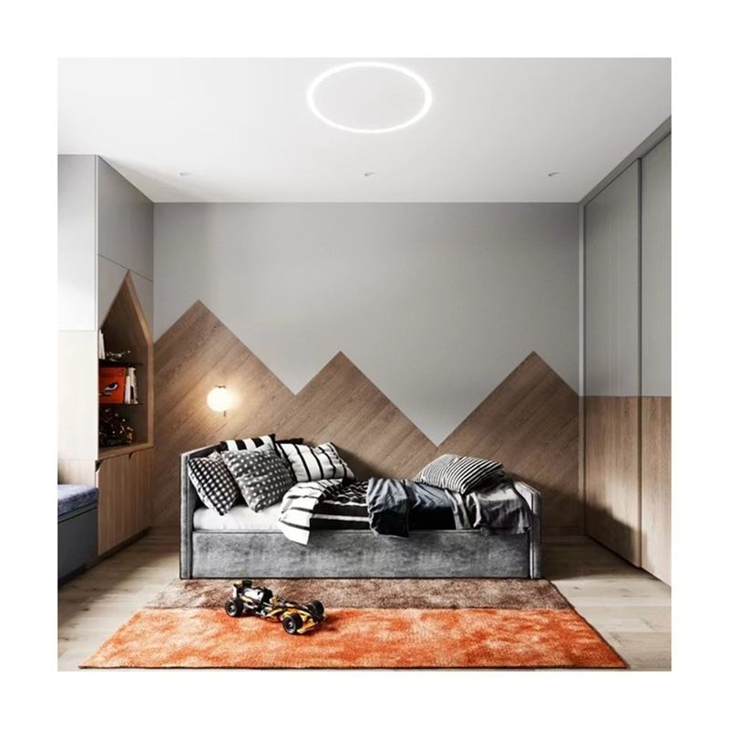 Contemporary Design Style Luxury Gray U Shaped MDF Walk in Closet Wardrobes NO Folded