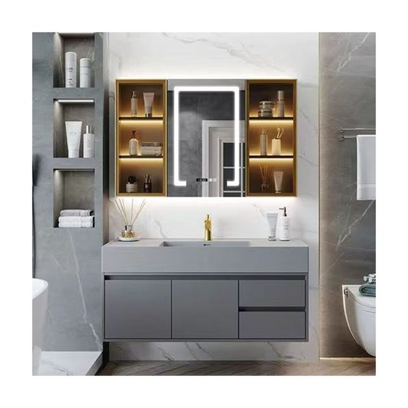YALIG E1 European Standard Wall Mount Bathroom Set with Mirror Modern and Functional