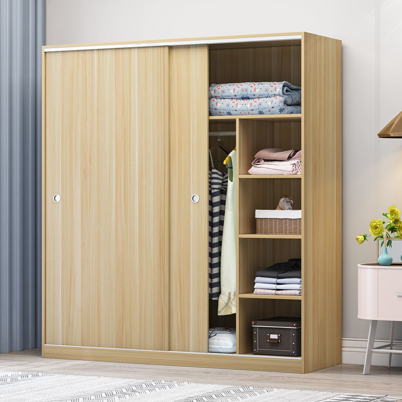 NO Folded YALIG Custom Simple Small Size Two Door Cabinet Clothing Room for Baby Closet Wardrobe Designs