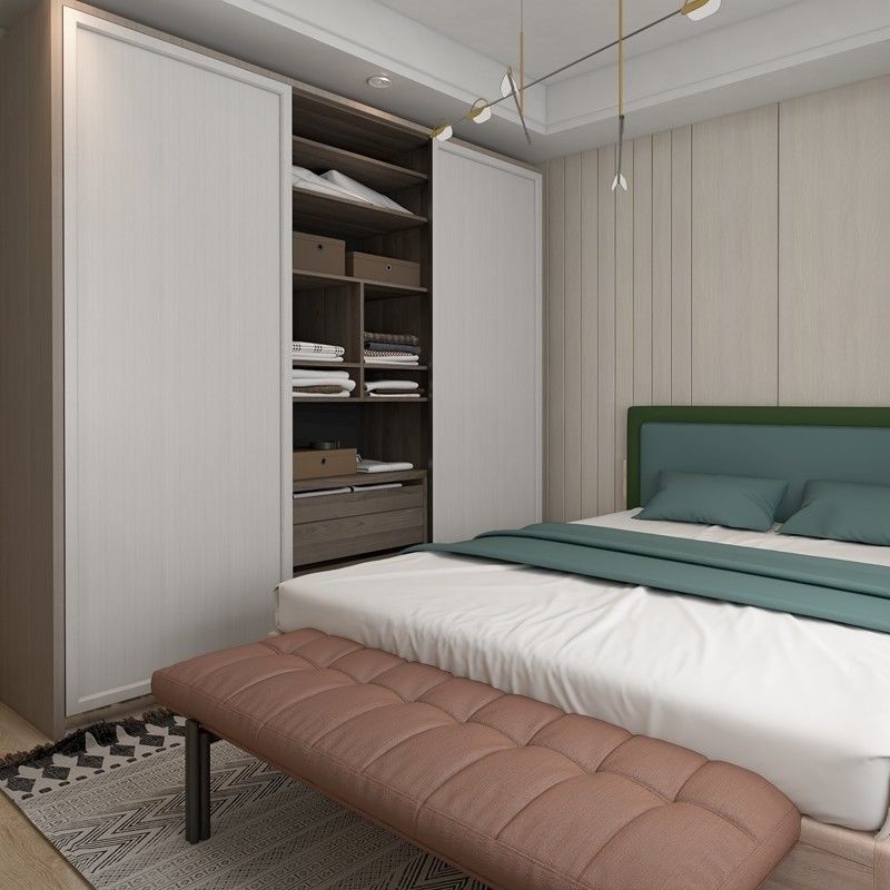 Customizable Modern Style Bedroom Set with 2 Door Wardrobe Almari Furniture by YALIG