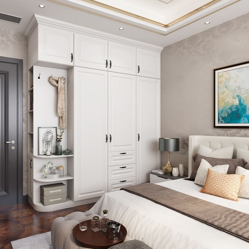 DIY Glass Mirror Wooden Bedroom Wardrobe in Modern Style for Bedroom Requirements