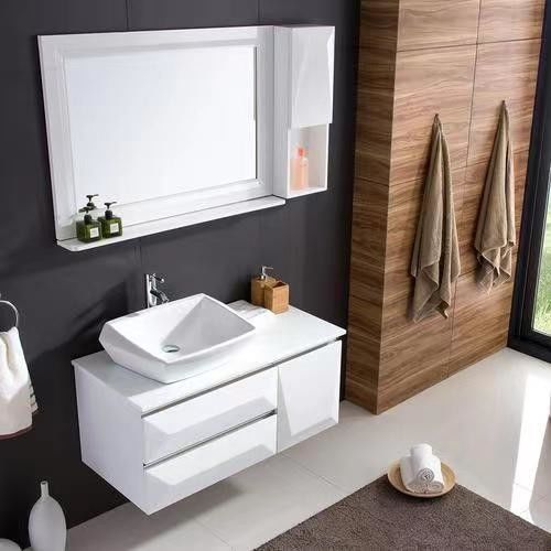 Mirror Included Yes Wall Mounted MDF Vanity Bathroom Cabinet with Acrylic Door Panel