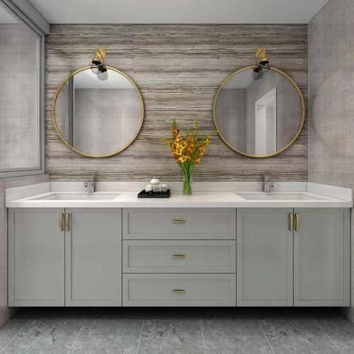 Mirror Included Yes Wall Mounted MDF Vanity Bathroom Cabinet with Acrylic Door Panel