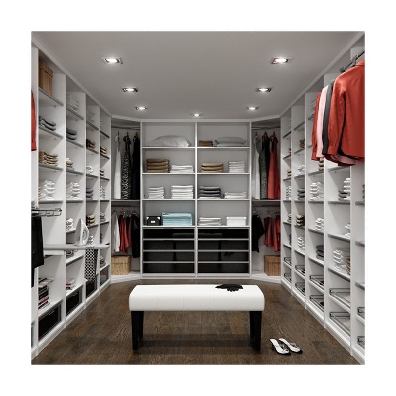 Organize Your Bedroom in Style with a Contemporary Wooden Walk-in Closet Wardrobe