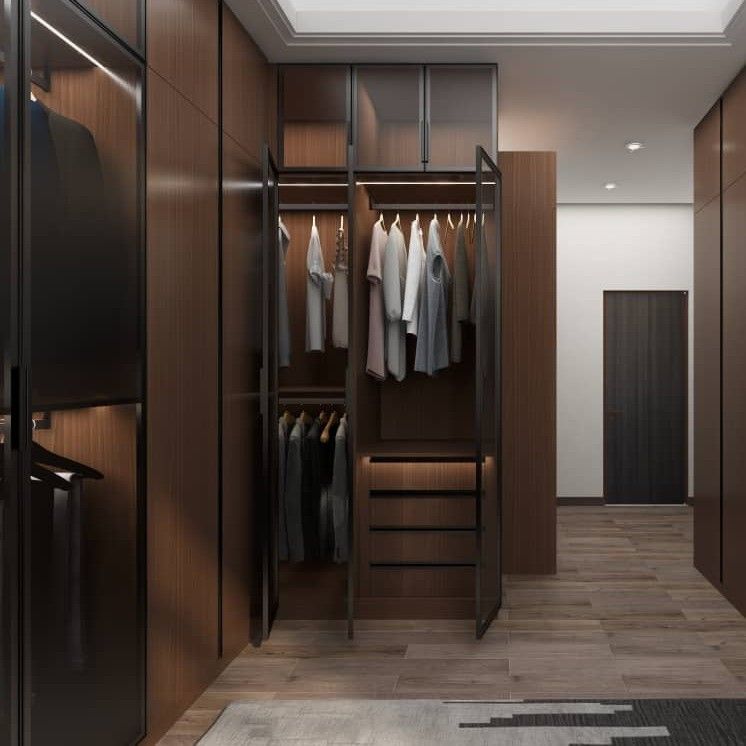5 Star Hotel Bedroom Sets Modern Style Wooden Wardrobe for Storage Organization