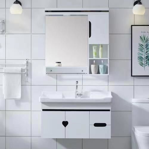 Modern Cabinet Storage and Bathroom Vanity Light Combo with Mirror by YALIG Design