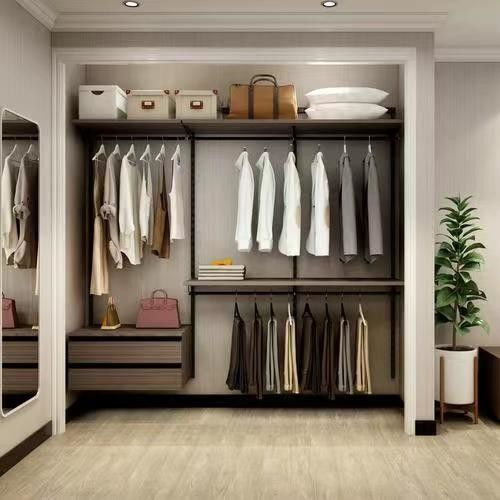 Large Wooden Walk in Built-in Wardrobe for Modern Apartment 2D/3D and High End Design
