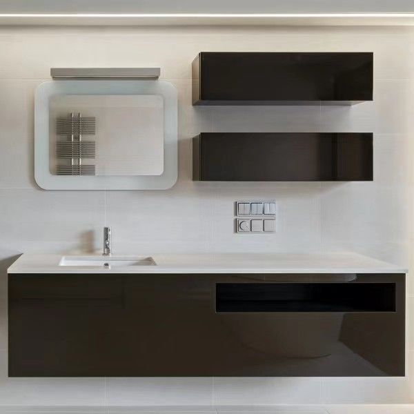 Modern Cabinet Storage and Bathroom Vanity Light Combo with Mirror by YALIG Design