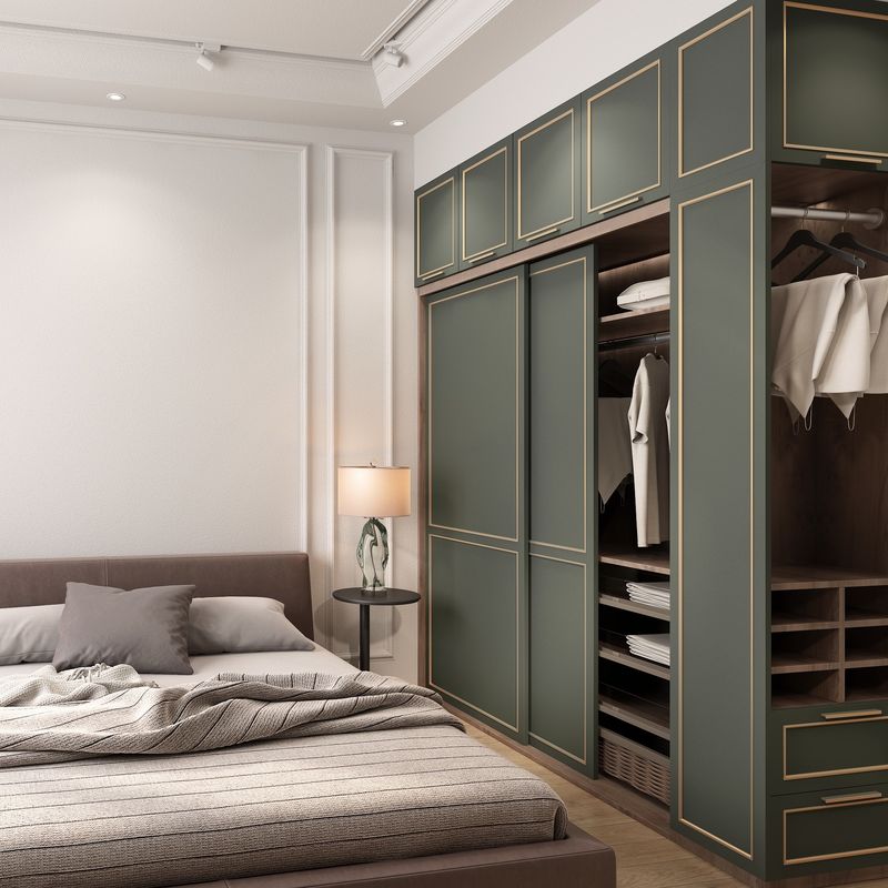 Mail Packing YALIG Modern Simplicity Bedroom Double Door Wardrobe Design for Apartment