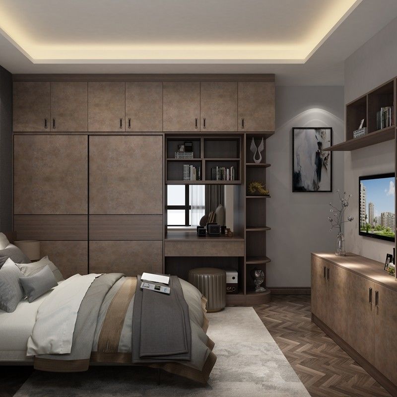 Mail Packing YALIG Modern Simplicity Bedroom Double Door Wardrobe Design for Apartment