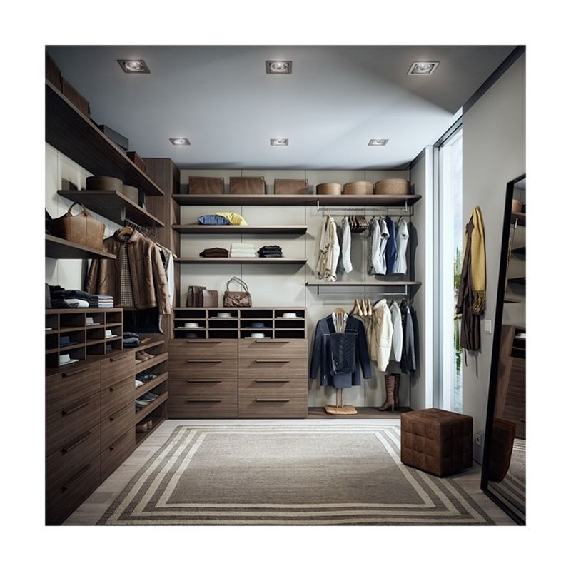NO Folded 2024 Design Bedroom Closet Wood Wardrobe Cabinets for General within YALIG