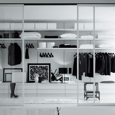 YALIG Wooden Wardrobe with Matte Lacquer Painted Finish and Glass Door Bedroom Furniture