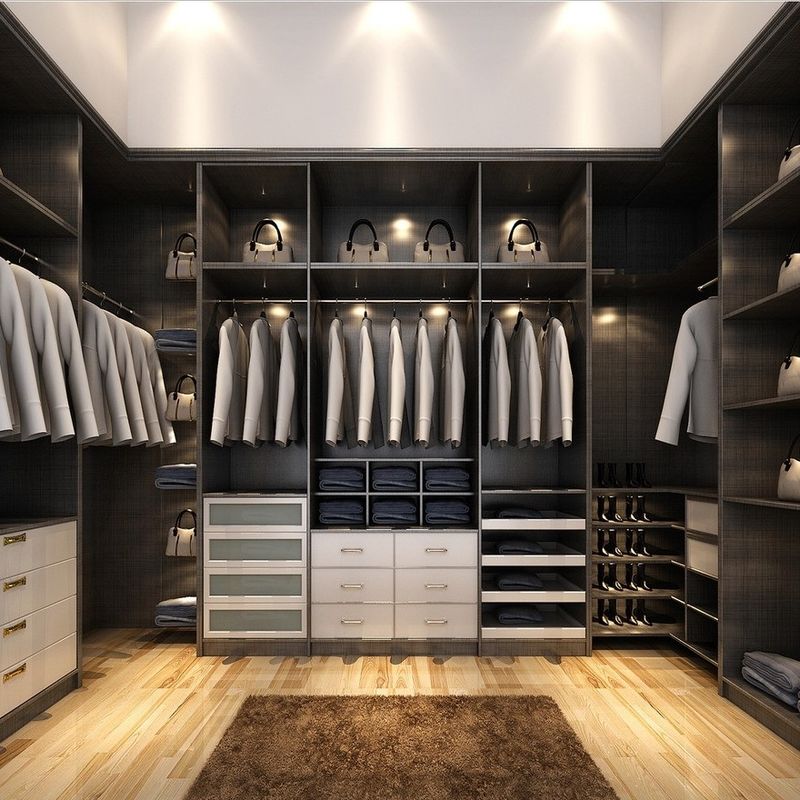 Contemporary Convertible YALIG Pole System Walk In Room Cabinet Open Style Big Wardrobe Closets