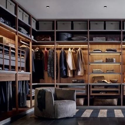 Modern Wooden Wardrobe for Contemporary Bedroom YALIG Open Corner Walk-in Essential