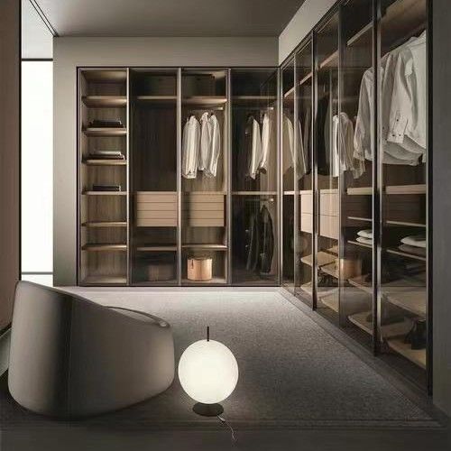 Modern Wooden Wardrobe for Contemporary Bedroom YALIG Open Corner Walk-in Essential