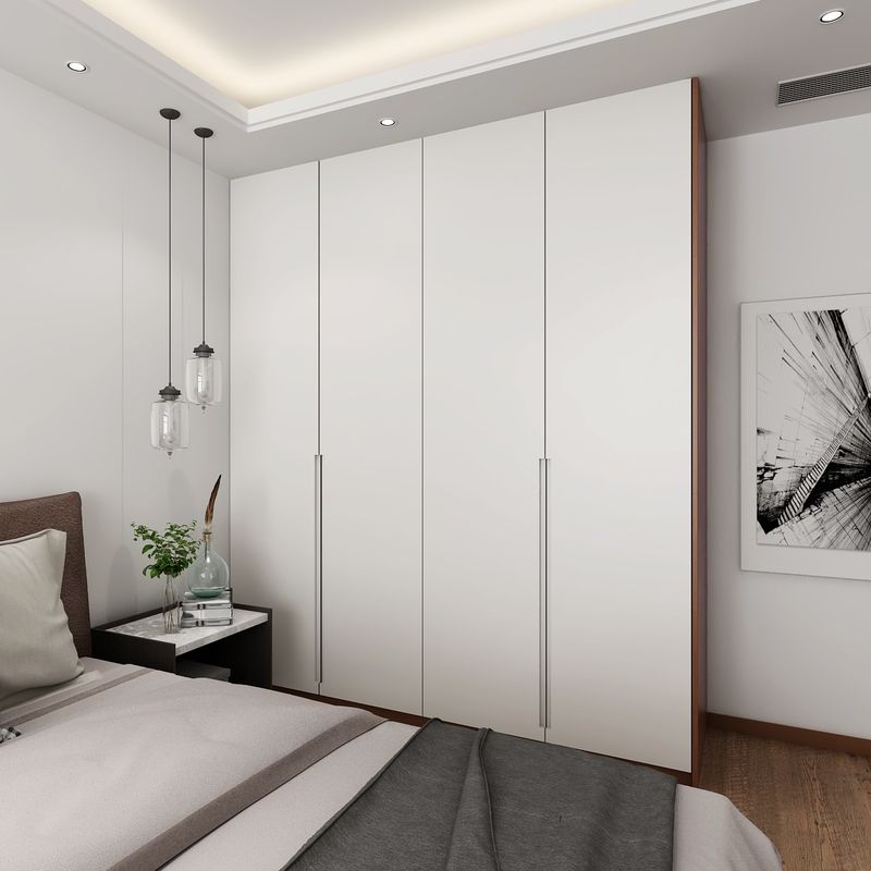 YALIG Colorful Lacquer Room Cabinet Wooden Panel Built-in Wardrobe for Home Furniture