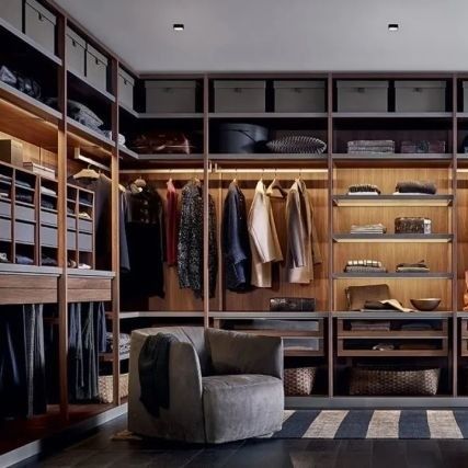 Contemporary Design Style YALIG Veneer Modern Corner Wardrobes for Bedroom Furniture