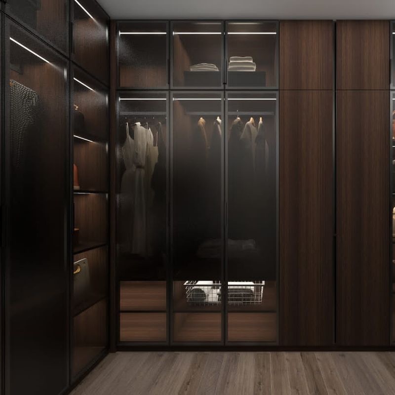 Contemporary Design Style YALIG Veneer Modern Corner Wardrobes for Bedroom Furniture