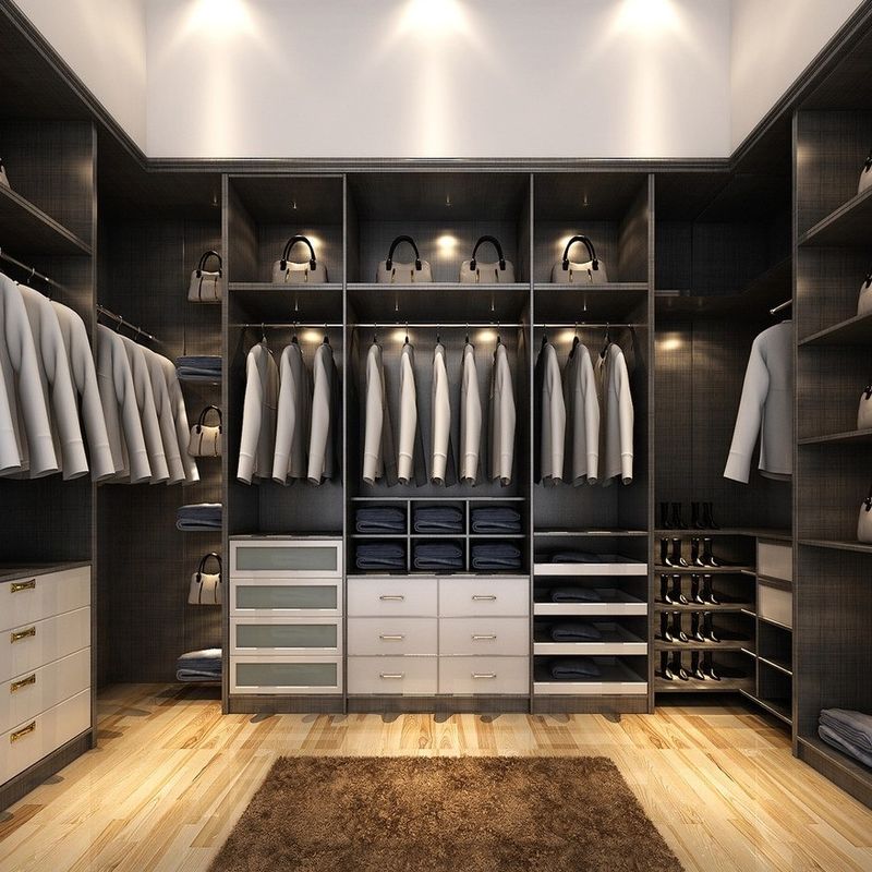 PANEL Wood Style YALIG Big Corner Open Wardrobe Cabinet for Contemporary Design Style