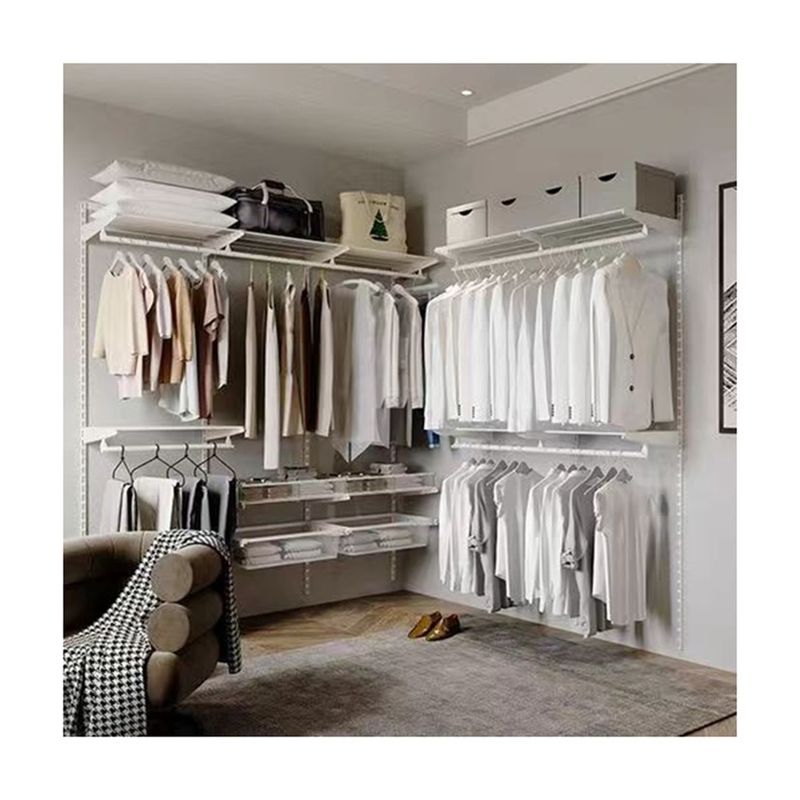 Stylish Mail Packing Wooden Open Wardrobe for Interior Design and Closet Organization