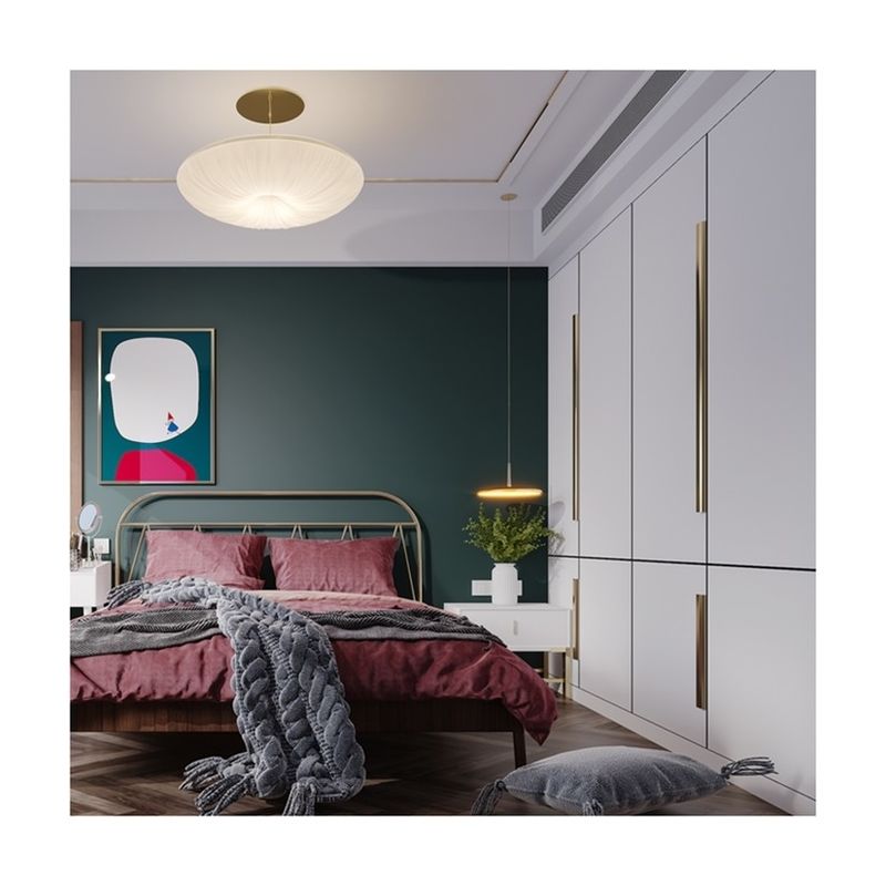 Modern Bedroom Furniture Wooden Wardrobe Closet with Sliding Mirror and NO Folded Style